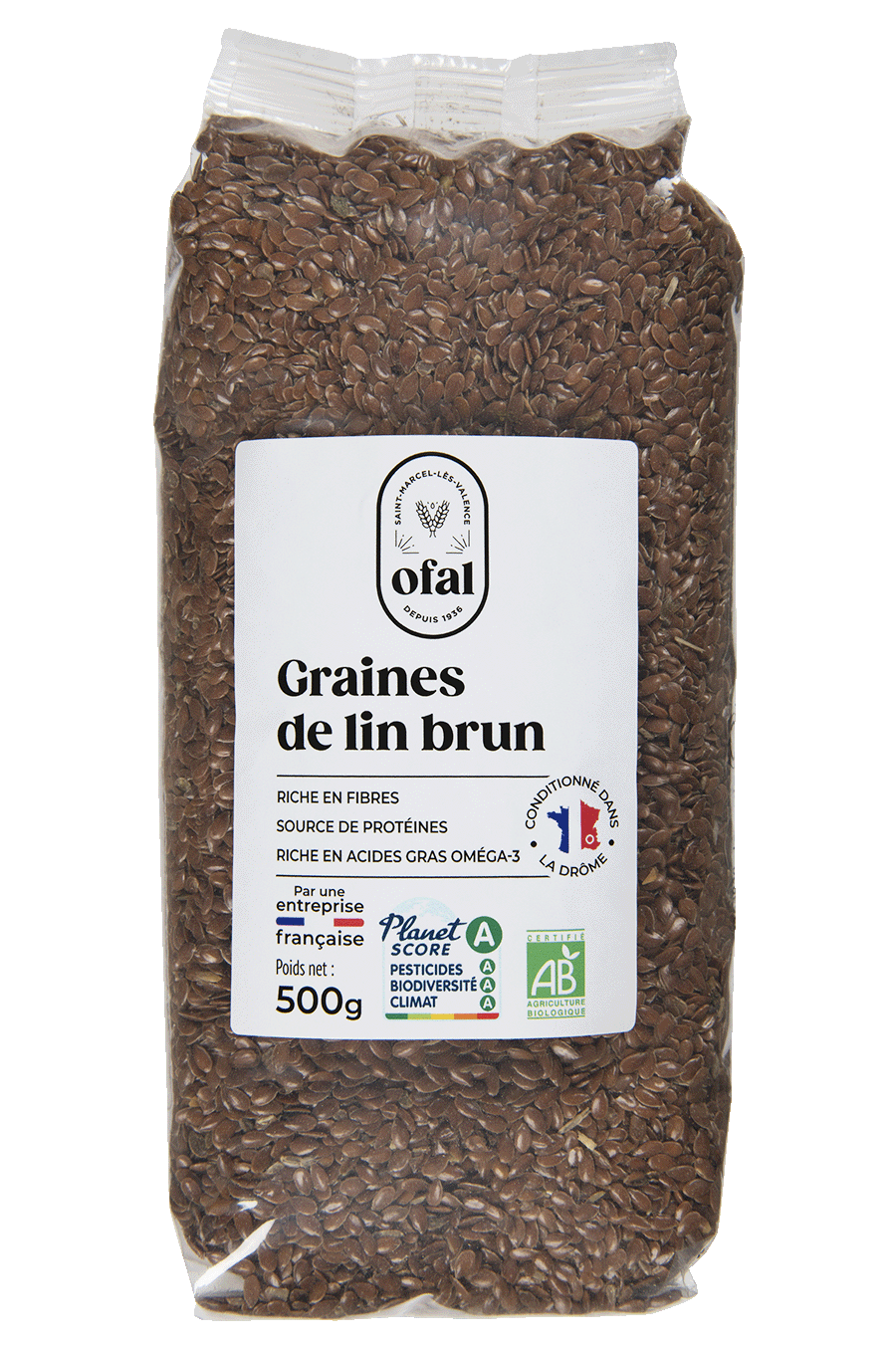 Graines de lin brun bio CARREFOUR BIO : le paquet de 250g à Prix