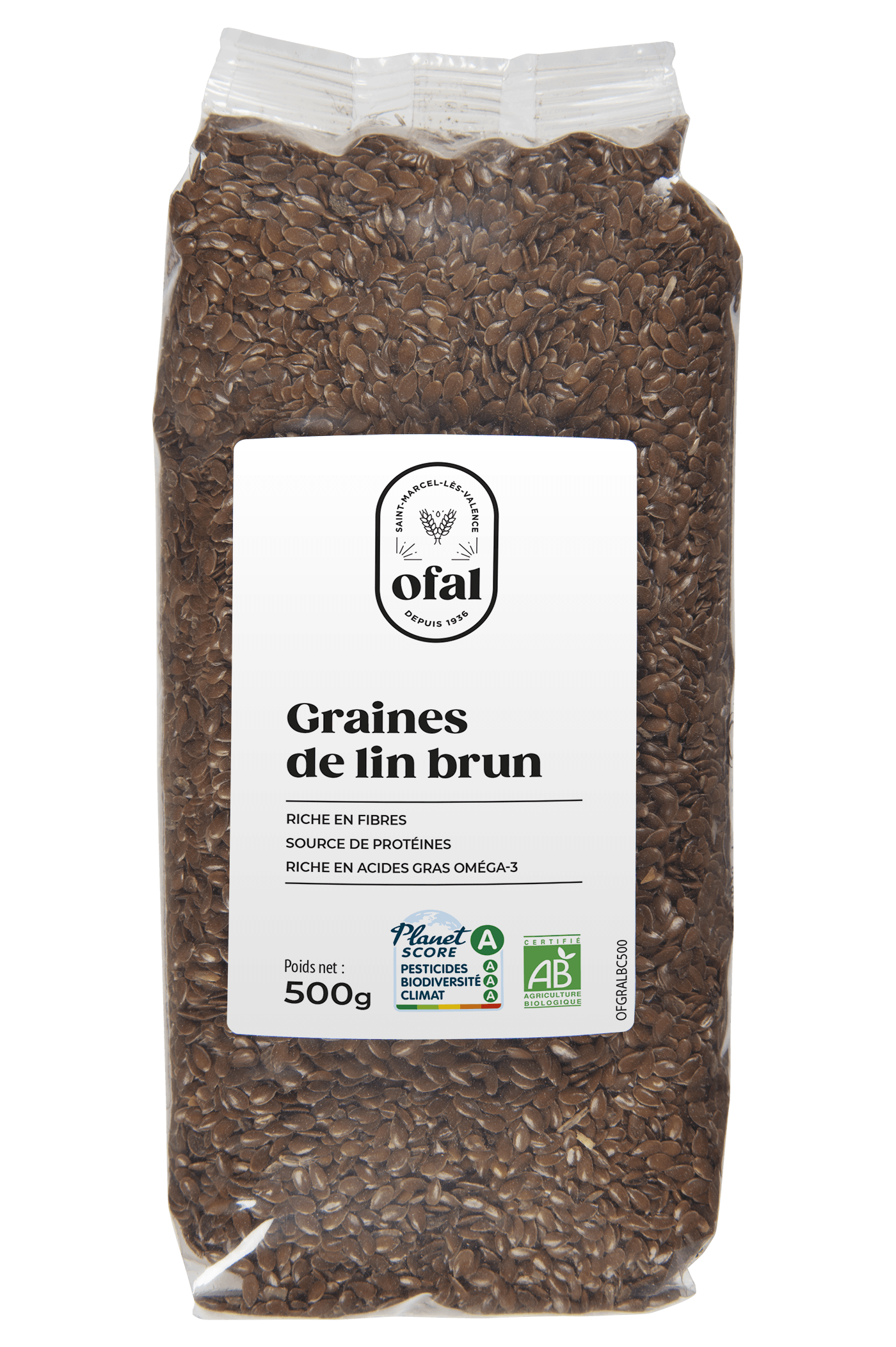 Graines de lin brun