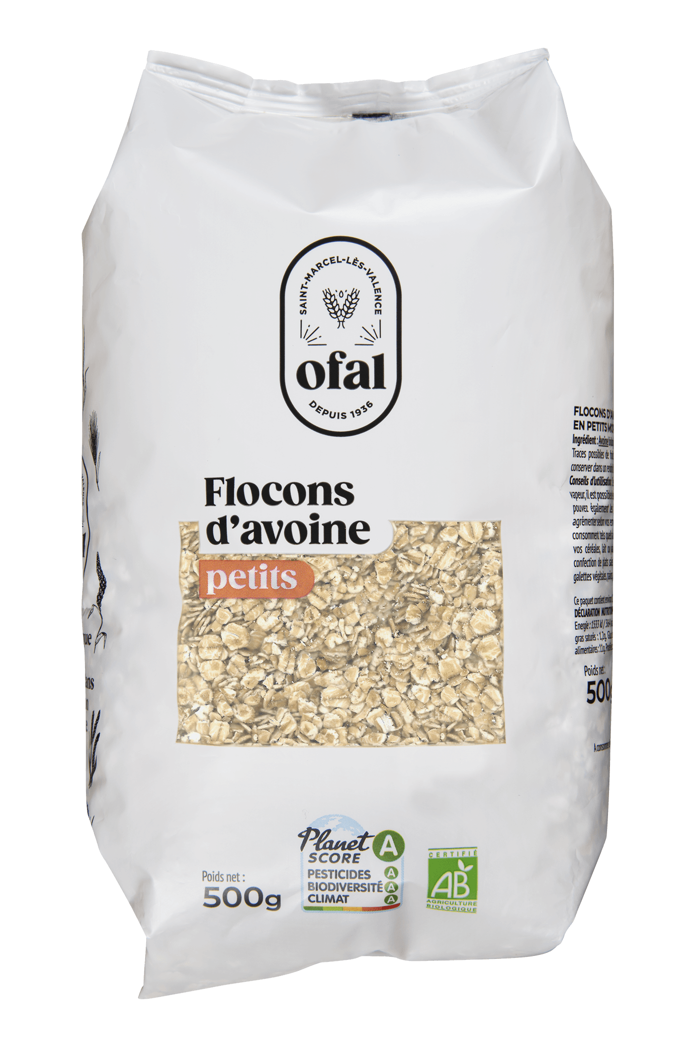 Flocons Avoine gros - 500g, Priméal