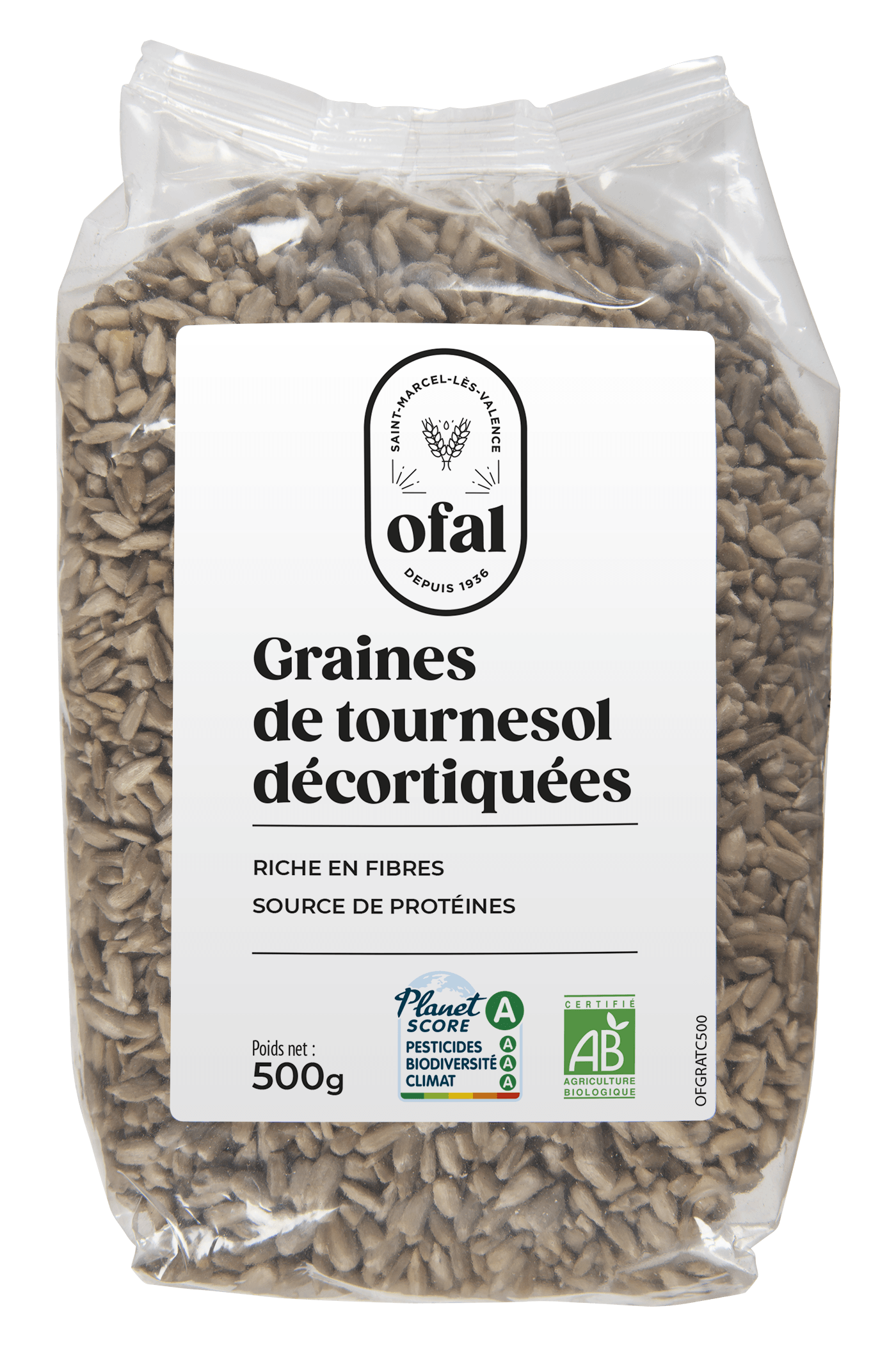 Graines de tournesol décortiquées