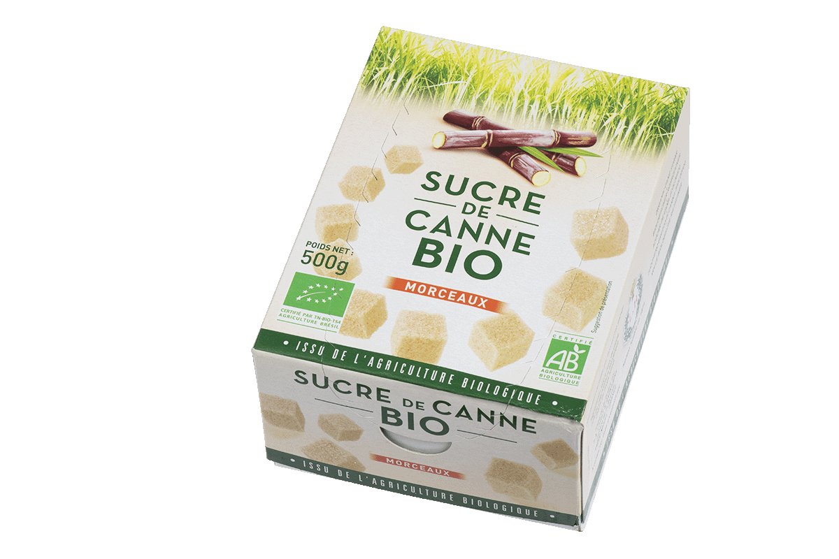 Sucre de canne blond morceaux - 100 gr - Bio
